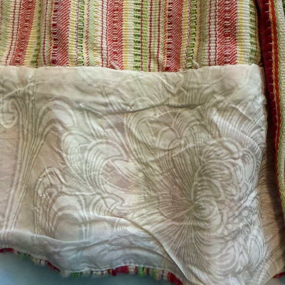 Vintage Striped Jacket Colorful Textured Cotton No Tag - Picture 5 of 8